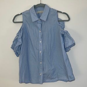 Women’s Blue Off the Shoulder Top